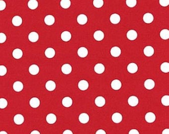 Pam Kitty cotton fabric by Lakehouse Dry  Goods  LH13030 Cherry Big Dot