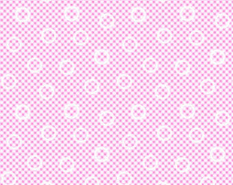 Pam Kitty cotton fabric by Lakehouse Dry  Goods  LH14013petunia