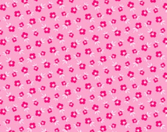 Pam Kitty cotton fabric by Lakehouse Dry  Goods  LH14004pink