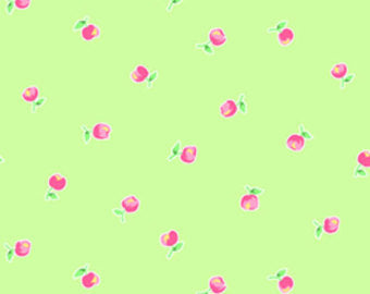 Pam Kitty cotton fabric by Lakehouse Dry  Goods  LH14005lettuce