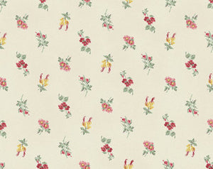 Julia cotton fabric by Quilt Gate MR2180-14A Small Floral on Cream