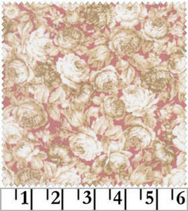 Amelia cotton fabric by Quilt Gate MR2170-14B Roses on Pink