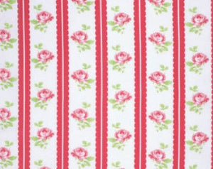 Lulu Roses  cotton fabric by Tanya Whelan for Free Spirit PWTW096red