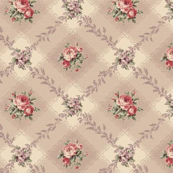 Love Rose Love cotton fabric by Quilt Gate Ru2300-12F Browns