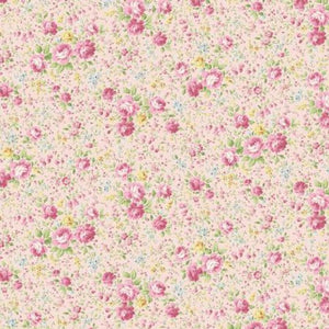 Love Rose Love cotton fabric by Quilt Gate Ru2300-14B Tiny Roses on Pink