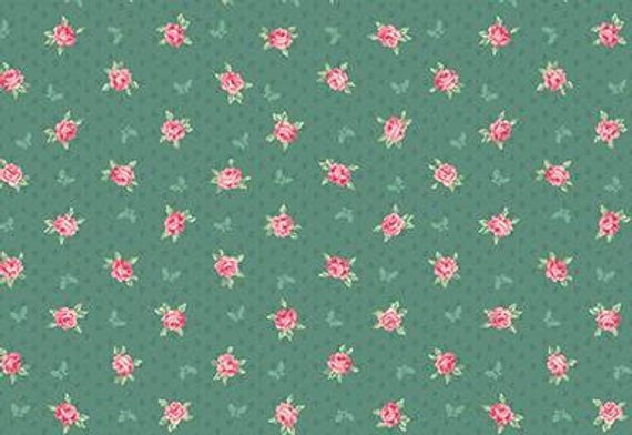 English Rose Garden cotton fabric by Quilt Gate RU2310-15C